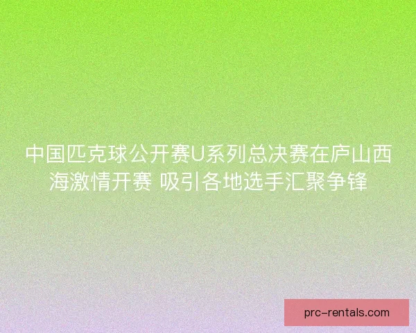 中国匹克球公开赛U系列总决赛在庐山西海激情开赛 吸引各地选手汇聚争锋